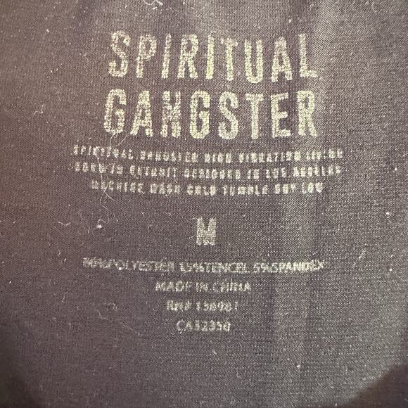 Spiritual Gangster‎ Warrior Long Sleeve Crew Neck Base Layer Top Black Mens sz M - Picture 3 of 6